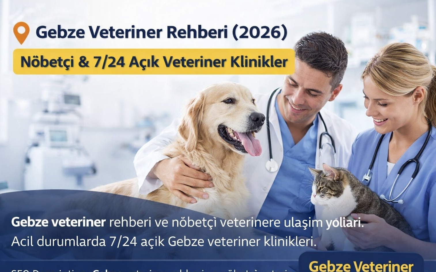 Gebze Veteriner Rehberi (2026) | Nöbetçi & 7/24 Açık Veteriner Klinikler